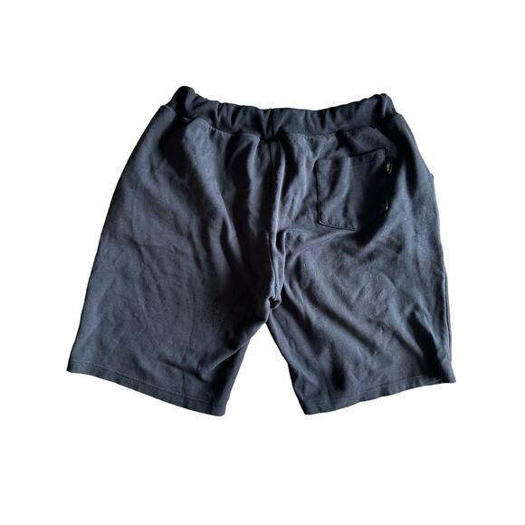 Stussy Black Embroidered Logo Cotton Drawstring Shorts - Picture 4 of 8